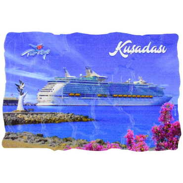 Kusadasi Themed Customised UV Printed Plastic Base Mosaic Pattern Rectangle Fridge Magnet 80x50 mm - 7