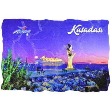 Kusadasi Themed Customised UV Printed Plastic Base Mosaic Pattern Rectangle Fridge Magnet 80x50 mm - 9