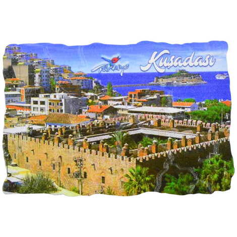 Kusadasi Themed Customised UV Printed Plastic Base Mosaic Pattern Rectangle Fridge Magnet 80x50 mm - 10