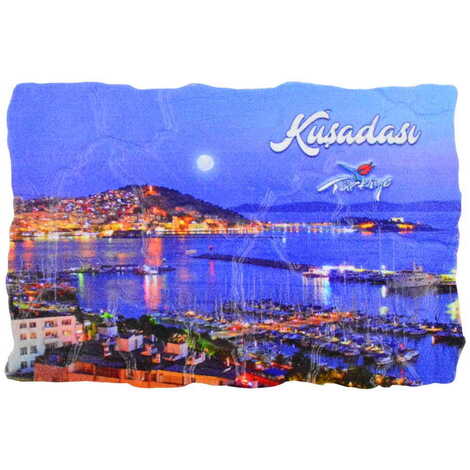 Kusadasi Themed Customised UV Printed Plastic Base Mosaic Pattern Rectangle Fridge Magnet 80x50 mm - 11