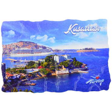 Kusadasi Themed Customised UV Printed Plastic Base Mosaic Pattern Rectangle Fridge Magnet 80x50 mm - 13