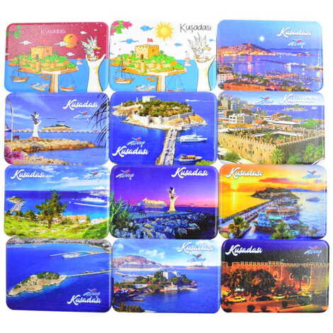 Kusadasi Themed Customised UV Printed Plastic Base Rectangle Fridge Magnet 80x50 mm - 3