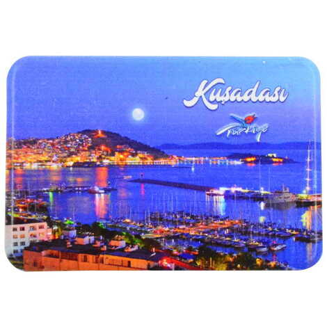 Kusadasi Themed Customised UV Printed Plastic Base Rectangle Fridge Magnet 80x50 mm - 4