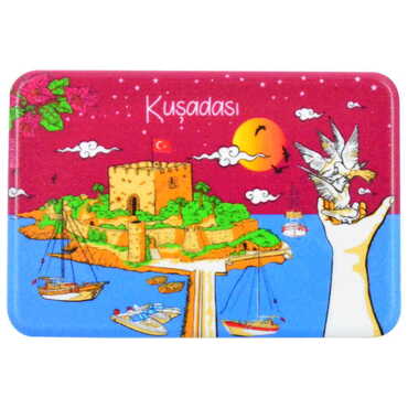 Kusadasi Themed Customised UV Printed Plastic Base Rectangle Fridge Magnet 80x50 mm - 7