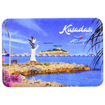 Kusadasi Themed Customised UV Printed Plastic Base Rectangle Fridge Magnet 80x50 mm - 8