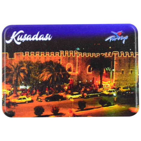 Kusadasi Themed Customised UV Printed Plastic Base Rectangle Fridge Magnet 80x50 mm - 9