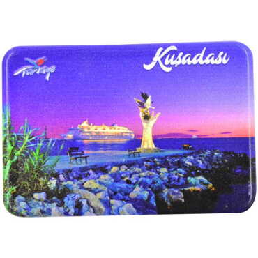 Kusadasi Themed Customised UV Printed Plastic Base Rectangle Fridge Magnet 80x50 mm - 13