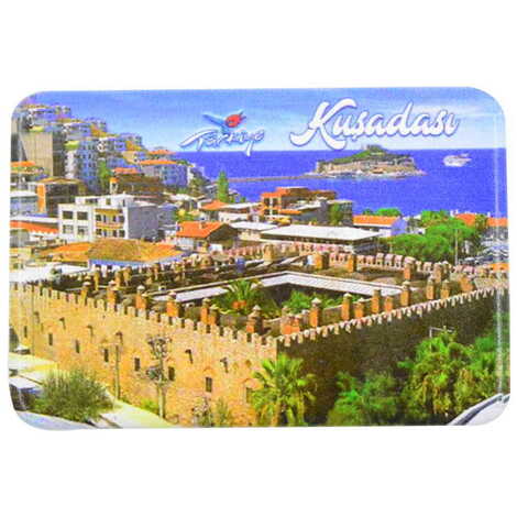 Kusadasi Themed Customised UV Printed Plastic Base Rectangle Fridge Magnet 80x50 mm - 15