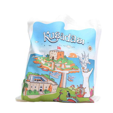 Kusadasi Themed Digital Printed Tote Bag 35x40 cm - 2