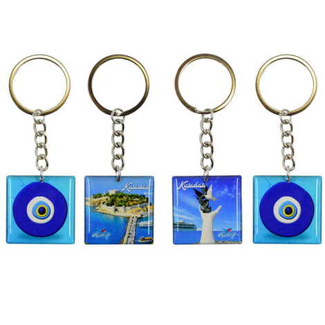 Kusadasi Themed Double Face Printed Epoxy Keychain - 3