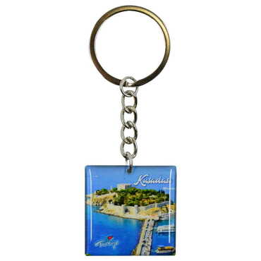 Kusadasi Themed Double Face Printed Epoxy Keychain - 5