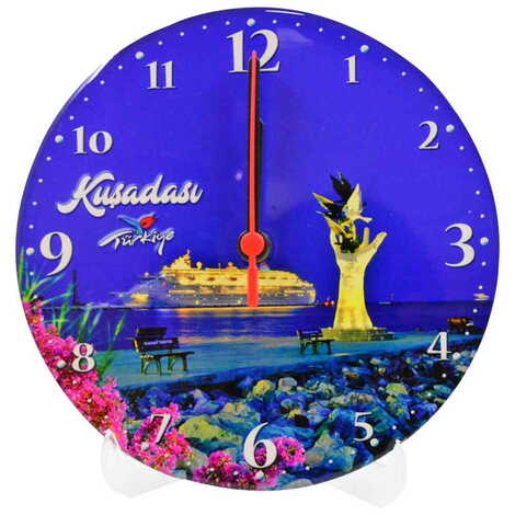 Kusadasi Themed Epoxy Wall Clock Home Decoration 20 Cm - 5