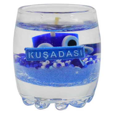 Kusadasi Themed Glass Transparent Gel Candle - 4