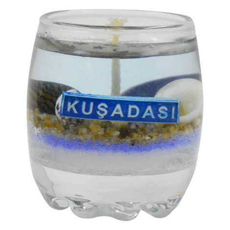 Kusadasi Themed Glass Transparent Gel Candle - 5