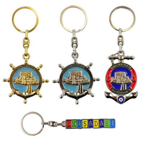 Kusadasi Themed Metal Customised Enamel Keychain - 3