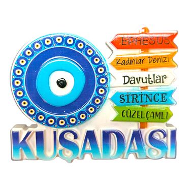 Kusadasi Themed Polyester Printed Fridge Magnet - 10