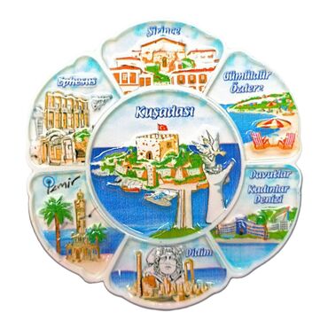 Kusadasi Themed Polyester Printed Fridge Magnet - 11