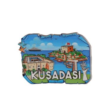 Kusadasi Themed Polyester Printed Fridge Magnet - 2