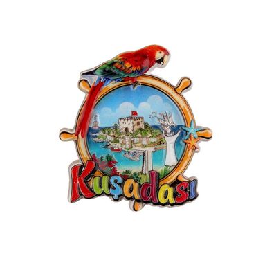 Kusadasi Themed Polyester Printed Fridge Magnet - 3