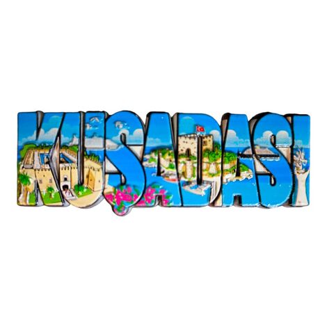 Kusadasi Themed Polyester Printed Fridge Magnet - 4