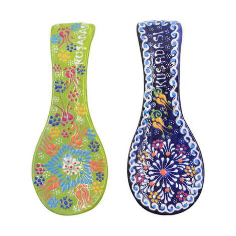 Kusadasi Themed Turkish Ceramic Relief Serie B Spoon Rest - 3