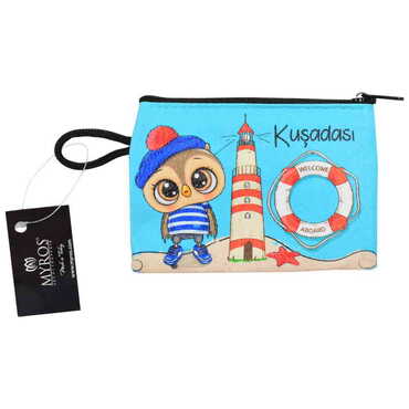 Kusadasi Themed Turkish Woven Wallet 113x80x8 mm - 11