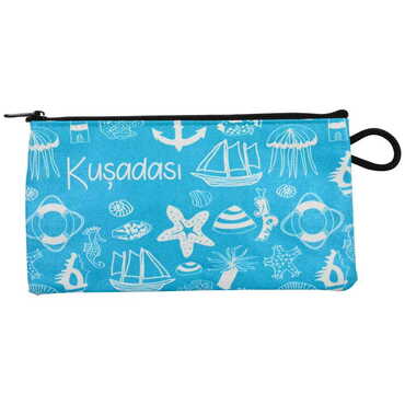 Kusadasi Themed Turkish Woven Wallet 183x97x8 mm - 3