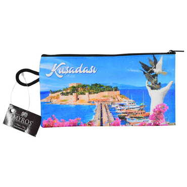 Kusadasi Themed Turkish Woven Wallet 183x97x8 mm - 12