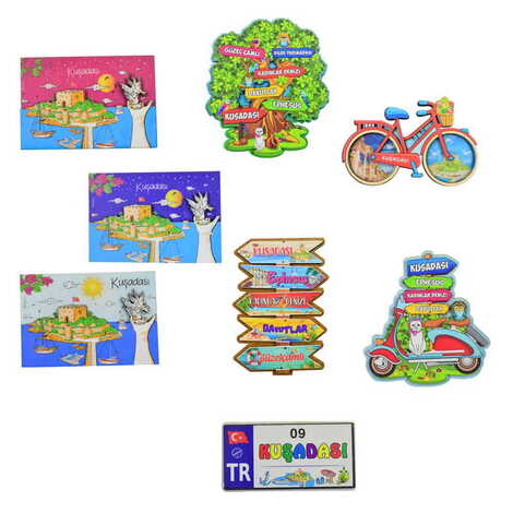 Kusadasi Themed Wooden Customised 2D Souvenir Fridge Magnet - 2