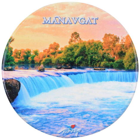 Toptan Manavgat Temalı 7 Cm.serami̇k Magnet Yuvarlak Parlak - 3