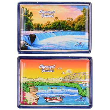 Manavgat Themed Ceramic Frame Fridge Magnet - 2