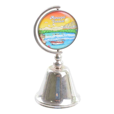 Manavgat Themed Collectible Souvenir Metal Bell 44x90 mm - 6