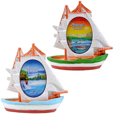 Manavgat Themed Polyester Marine Sailing Ship Figurine - 3