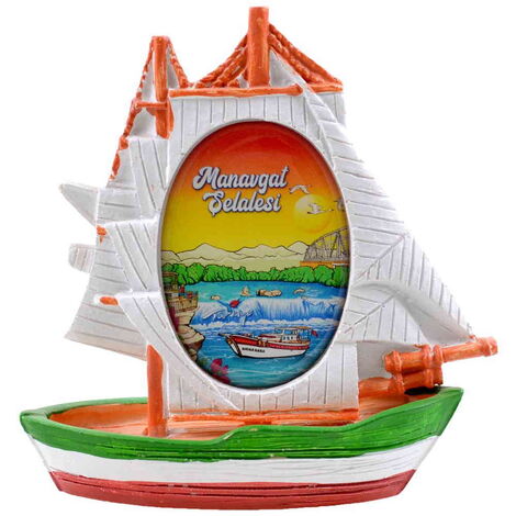 Manavgat Themed Polyester Marine Sailing Ship Figurine - 5