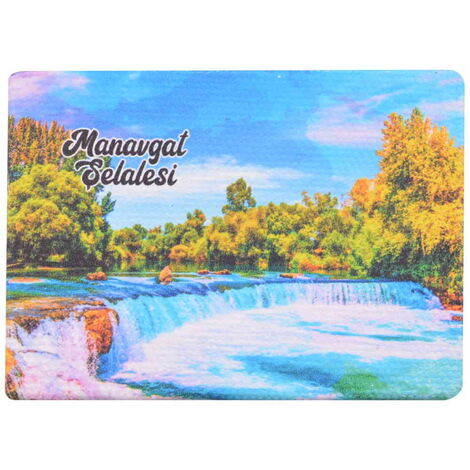 Manavgat Themed Wooden Canvas Fridge Magnet 50x70 mm - 5