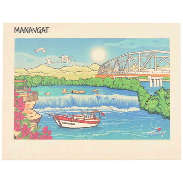 Manavgat Themed Wooden UV Printed Travel Postcard 116x150 mm - 4