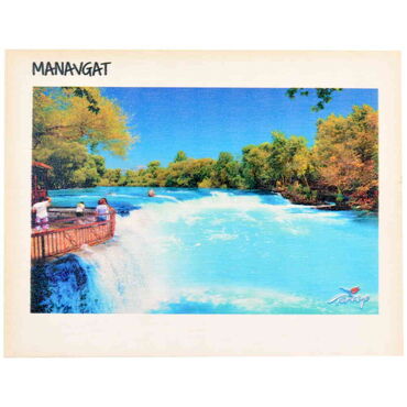 Manavgat Themed Wooden UV Printed Travel Postcard 116x150 mm - 5