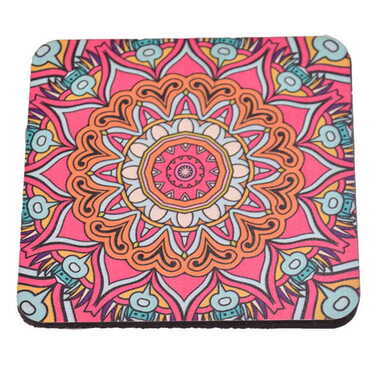 Mandala Themed Wooden Customised Souvenir Coaster 90mm - 3