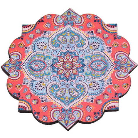 Mandala Themed Wooden Customised Souvenir Coaster 90mm - 8