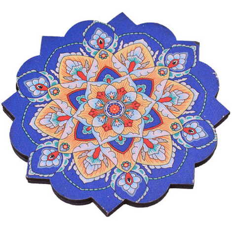 Mandala Themed Wooden Customised Souvenir Coaster 90mm - 9