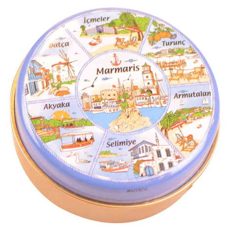 Marmaris Region Themed Custom Print Metal Tin Soap Box - 5