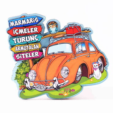 Marmaris Region Themed Wooden Customised 2D Souvenir Fridge Magnet - 9