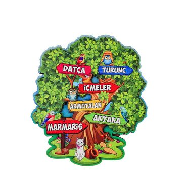 Marmaris Region Themed Wooden Customised 2D Souvenir Fridge Magnet - 2