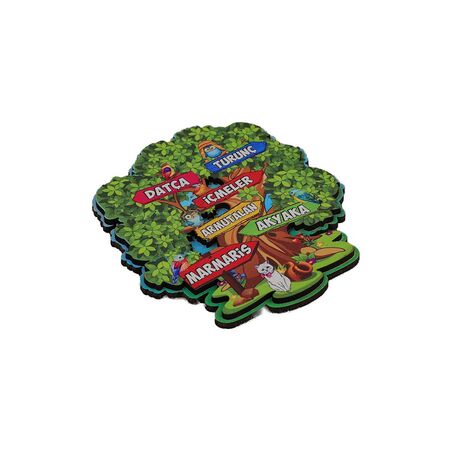 Marmaris Region Themed Wooden Customised 2D Souvenir Fridge Magnet - 5