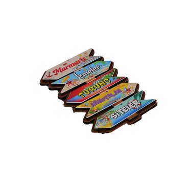 Marmaris Region Themed Wooden Customised 2D Souvenir Fridge Magnet - 6