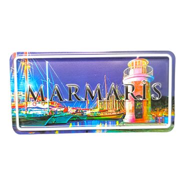 Toptan Marmaris Temalı Kabartmalı Pvc Baskı Magnet - 12