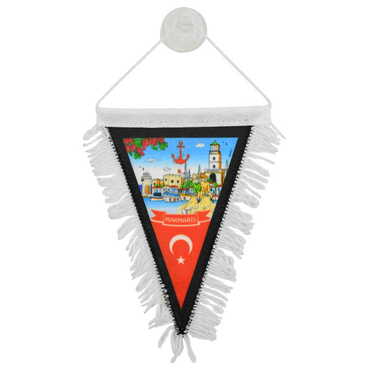 Marmaris Themed Custom Printed Triangular Pennant 10X15Cm - 3