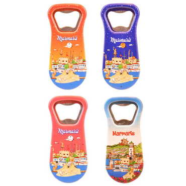 Marmaris Themed Customised Uv Printed Plastic Base Plastic Base Bottle Opener 95x43 mm - 3