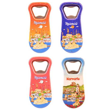 Marmaris Themed Customised Uv Printed Plastic Base Plastic Base Bottle Opener 95x43 mm - 3