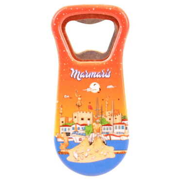 Marmaris Themed Customised Uv Printed Plastic Base Plastic Base Bottle Opener 95x43 mm - 4